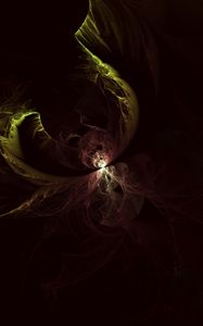 Preview wallpaper fractal, tangled, glow, dark, abstraction