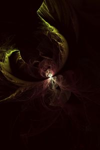 Preview wallpaper fractal, tangled, glow, dark, abstraction