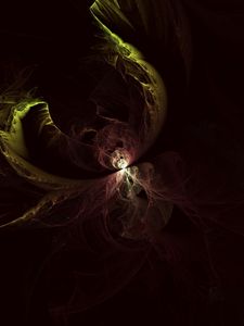 Preview wallpaper fractal, tangled, glow, dark, abstraction