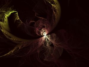 Preview wallpaper fractal, tangled, glow, dark, abstraction