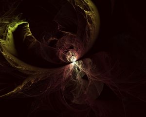 Preview wallpaper fractal, tangled, glow, dark, abstraction
