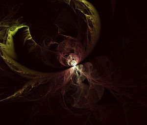 Preview wallpaper fractal, tangled, glow, dark, abstraction