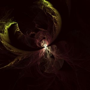 Preview wallpaper fractal, tangled, glow, dark, abstraction