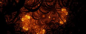 Preview wallpaper fractal, tangled, glow, pattern, dark