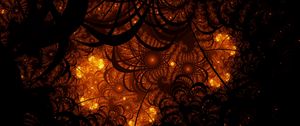 Preview wallpaper fractal, tangled, glow, pattern, dark