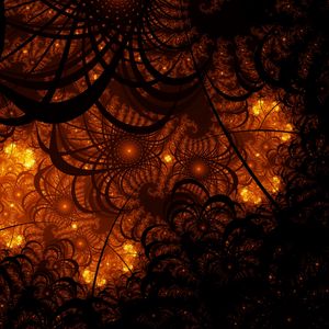 Preview wallpaper fractal, tangled, glow, pattern, dark