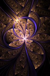 Preview wallpaper fractal, tangled, glow, abstraction, digital