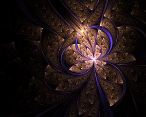 Preview wallpaper fractal, tangled, glow, abstraction, digital