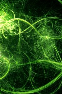 Preview wallpaper fractal, tangled, glow, green, abstraction