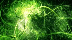 Preview wallpaper fractal, tangled, glow, green, abstraction