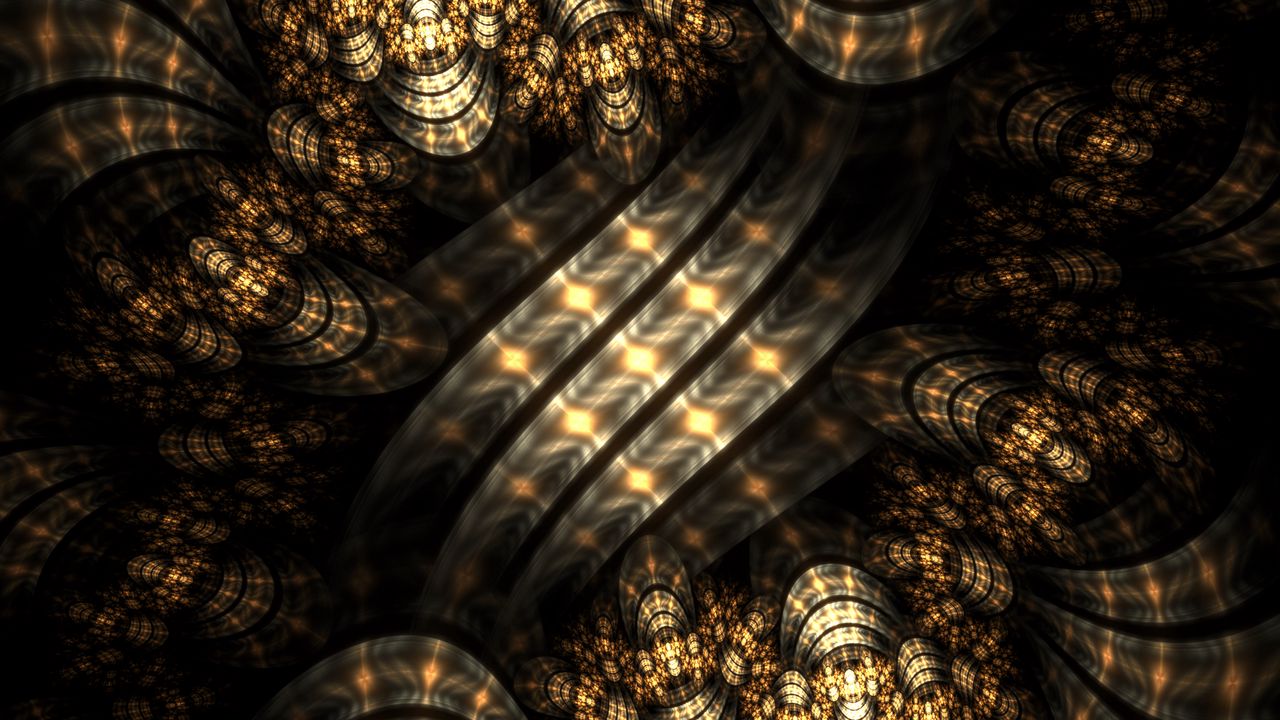 Wallpaper fractal, tangled, pattern, glare, abstraction