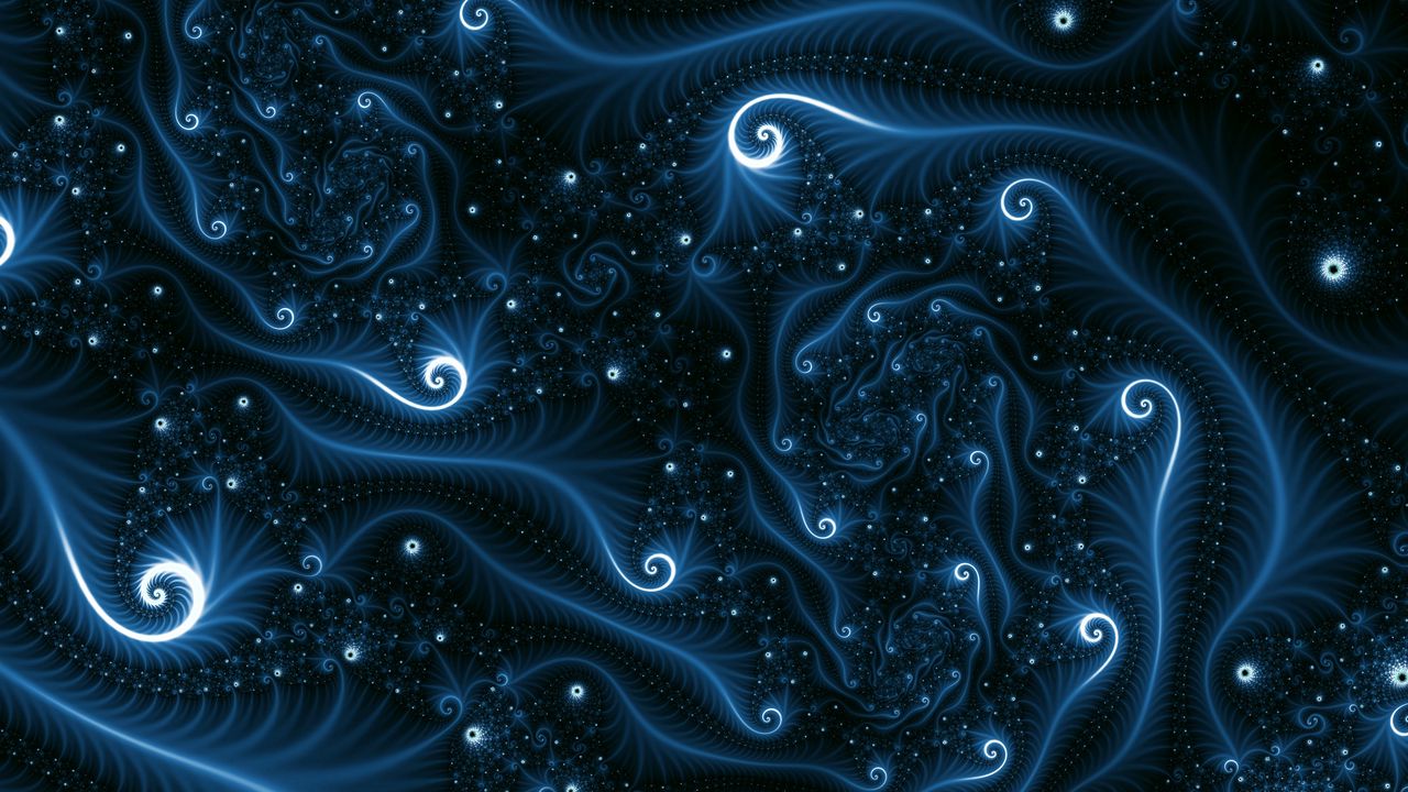 Wallpaper fractal, tangled, swirling, winding, glow, abstraction