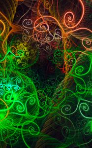 Preview wallpaper fractal, tangled, swirling, bright, abstraction