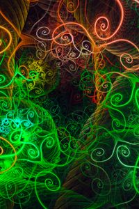 Preview wallpaper fractal, tangled, swirling, bright, abstraction