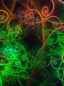 Preview wallpaper fractal, tangled, swirling, bright, abstraction