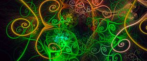 Preview wallpaper fractal, tangled, swirling, bright, abstraction