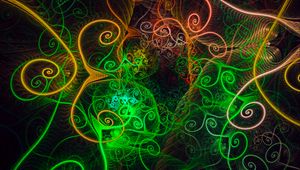 Preview wallpaper fractal, tangled, swirling, bright, abstraction