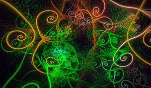 Preview wallpaper fractal, tangled, swirling, bright, abstraction