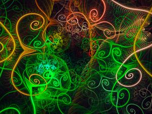 Preview wallpaper fractal, tangled, swirling, bright, abstraction