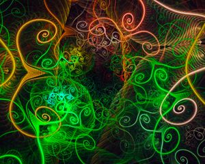 Preview wallpaper fractal, tangled, swirling, bright, abstraction