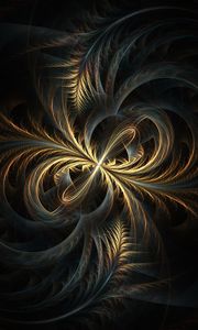 Preview wallpaper fractal, tangled, swirling, glow, abstraction