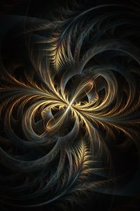 Preview wallpaper fractal, tangled, swirling, glow, abstraction