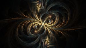 Preview wallpaper fractal, tangled, swirling, glow, abstraction