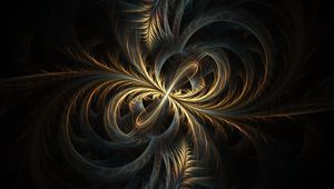 Preview wallpaper fractal, tangled, swirling, glow, abstraction