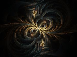 Preview wallpaper fractal, tangled, swirling, glow, abstraction