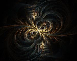 Preview wallpaper fractal, tangled, swirling, glow, abstraction