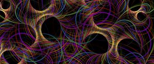 Preview wallpaper fractal, thread, interweaving, tangled, multicolored, abstraction