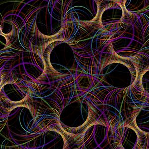 Preview wallpaper fractal, thread, interweaving, tangled, multicolored, abstraction