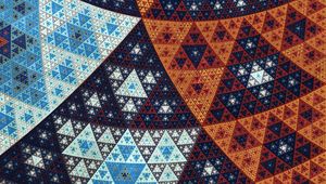 Preview wallpaper fractal, triangles, geometric, abstract, pattern