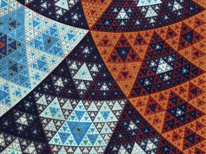 Preview wallpaper fractal, triangles, geometric, abstract, pattern