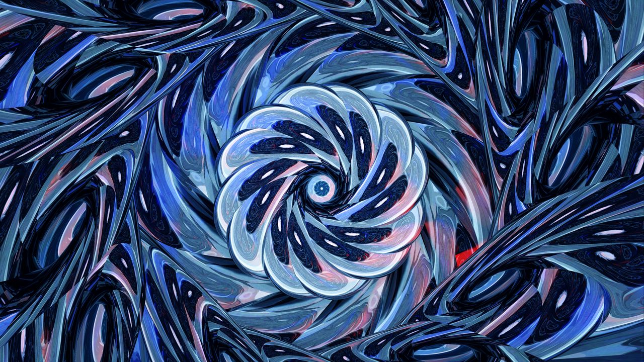 Wallpaper fractal, twisted, entangled, abstraction, digital