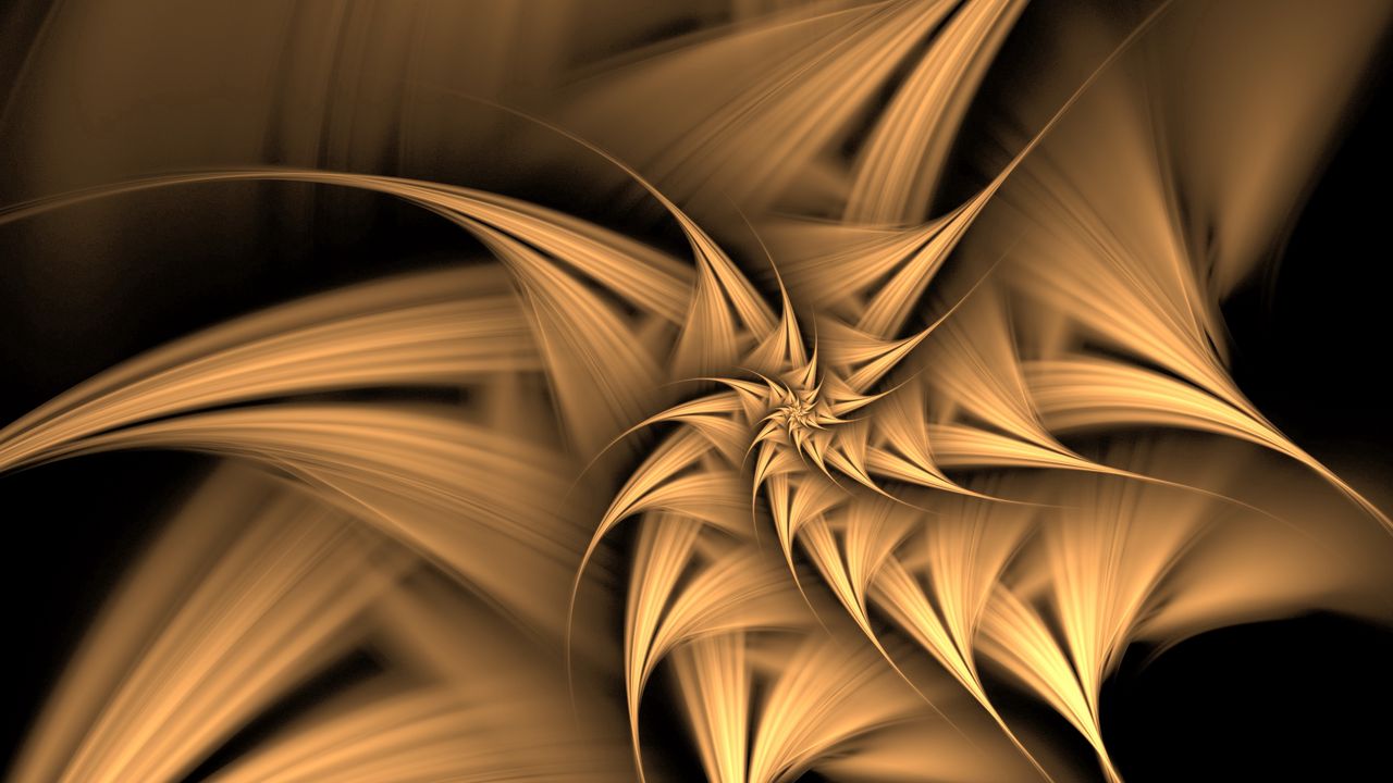 Wallpaper fractal, twisted, spiky, abstraction, digital