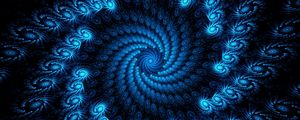 Preview wallpaper fractal, vortex, swirling, blue, abstraction