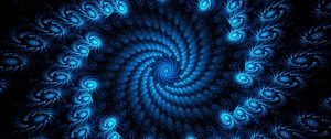 Preview wallpaper fractal, vortex, swirling, blue, abstraction