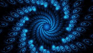 Preview wallpaper fractal, vortex, swirling, blue, abstraction
