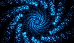 Preview wallpaper fractal, vortex, swirling, blue, abstraction