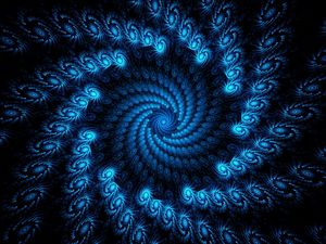 Preview wallpaper fractal, vortex, swirling, blue, abstraction