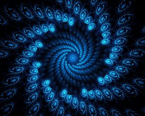 Preview wallpaper fractal, vortex, swirling, blue, abstraction