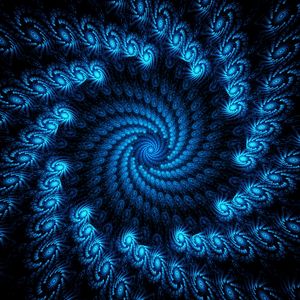 Preview wallpaper fractal, vortex, swirling, blue, abstraction