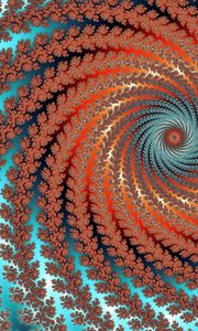 Preview wallpaper fractal, vortex, twisted, multicolored, abstraction, digital