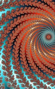 Preview wallpaper fractal, vortex, twisted, multicolored, abstraction, digital