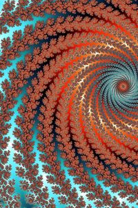 Preview wallpaper fractal, vortex, twisted, multicolored, abstraction, digital