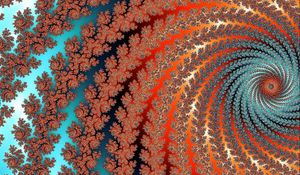 Preview wallpaper fractal, vortex, twisted, multicolored, abstraction, digital