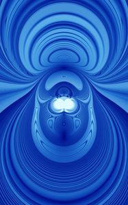Preview wallpaper fractal, waves, distortion, abstraction, blue