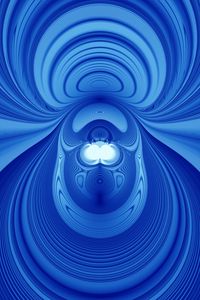 Preview wallpaper fractal, waves, distortion, abstraction, blue