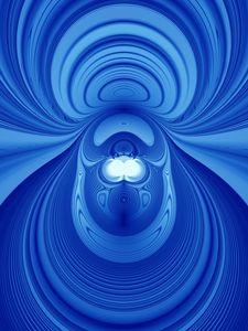 Preview wallpaper fractal, waves, distortion, abstraction, blue